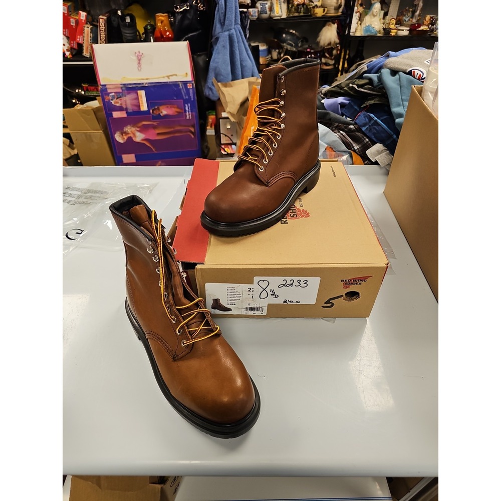 RED WING HERITAGE BOOTS SUPER SOLE #2233 Usa Made Size 8.5 New